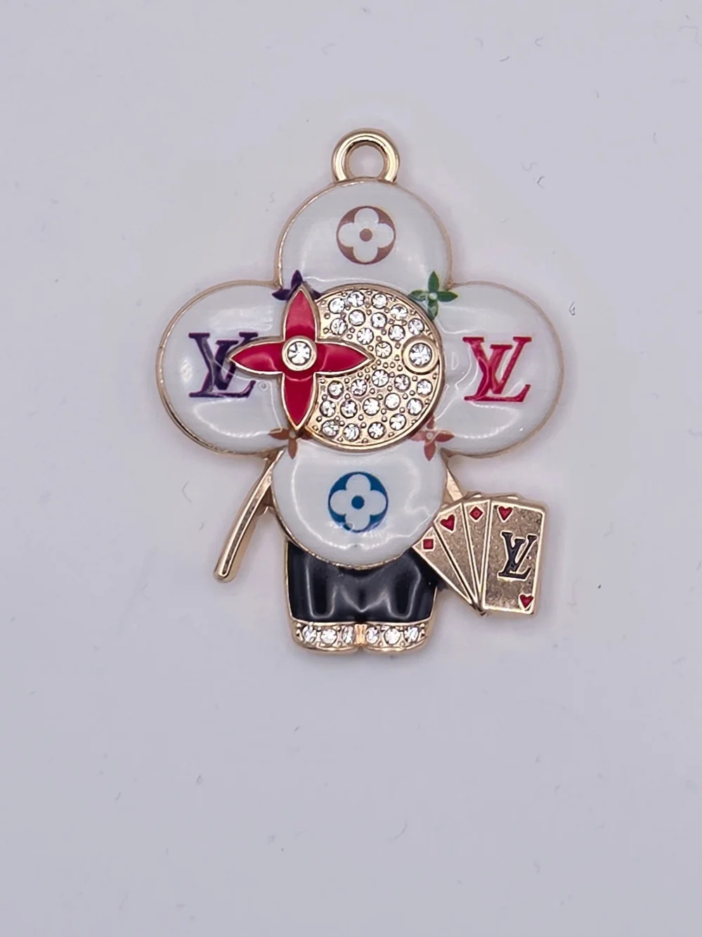 Vivi White Multicolor Charm Pendant